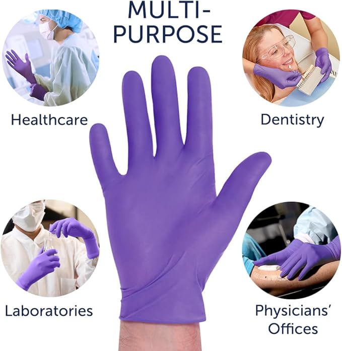 HALYARD PURPLE NITRILE Gloves Powder Free Disposable Medical Exam Gloves