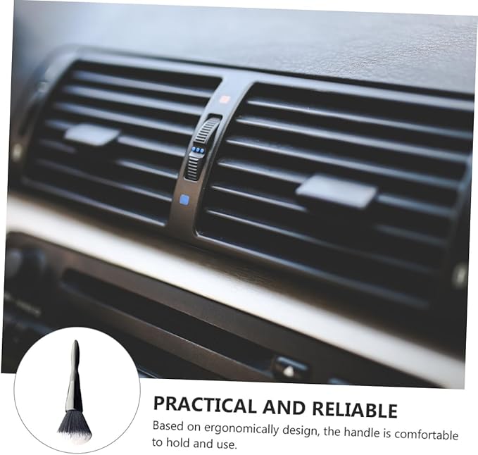 GANAZONO Car Interior Detailing Brush Soft Bristle Air Vent Cleaning Brush Automotive Dust Removal Tool for Dashboard and Ac Vents Black and White