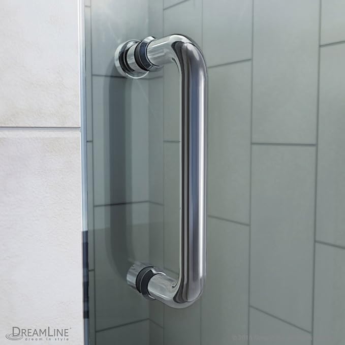 DreamLine Flex 32-36 in. W x 72 in. H Semi-Frameless Pivot Shower Door in Brushed Nickel, SHDR-22327200-04