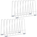 AKAZA 2 Pack Reusable Bags Drying Rack-Multiple Kitchen Storage Organizer for Plastic, Gallon, Snack, Sandwich Bags, Desktop Book Shelf, Dresser Storage Rack (White)