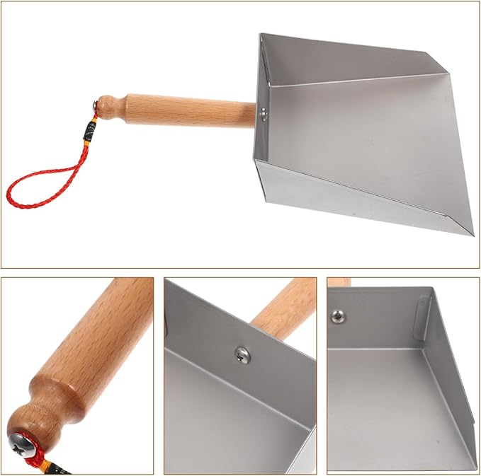 Stainless Steel Mini Dustpan Small Metal Desktop Dust Pan for Kitchen Tabletop Cleaning 8.66X5.51X1.57 Inch Silver