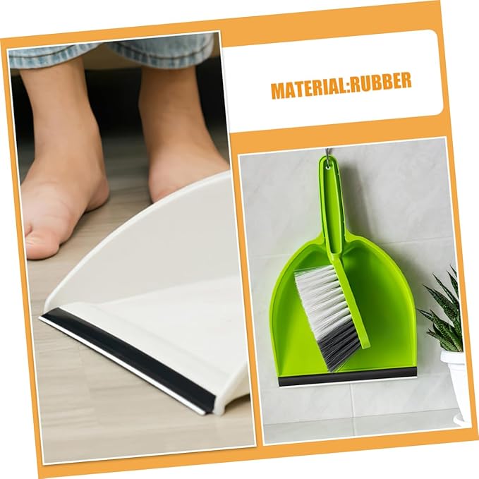 FRCOLOR 4Pcs Rubber Dustpan Edge Strips Inlet Pressing Guards for Enhanced Cleaning Durable Lightweight Dustpan Lip Replacement Suitable for Garden Lobby Use