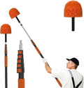 24FT Cobweb Duster with Extension Pole, Spider Web Brush for Cleaning Extendable, Professional Ceiling and Corner Dusters for Outdoor Indoor Use