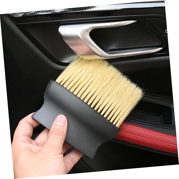 Car Vent Brush Air Vent Cleaning Brush for Interior Detailing Yellow Sturdy Soft Bristles