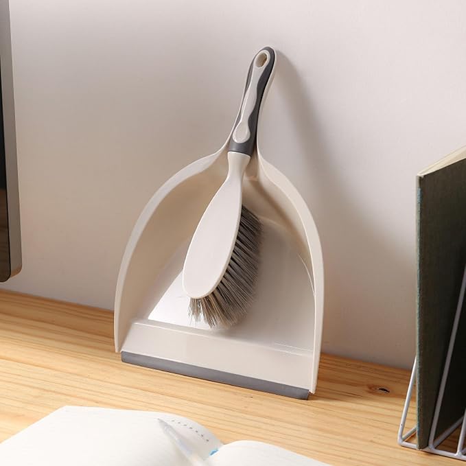 Small Tabletop Cleaning Dustpan Set, Dust Pans with Brush,Hand Broom and Dustpan Set,Dustpan and Brush Set,Handheld Dustpan are Used to Clean Kitchens, Floors, Tables, Animal Cages.