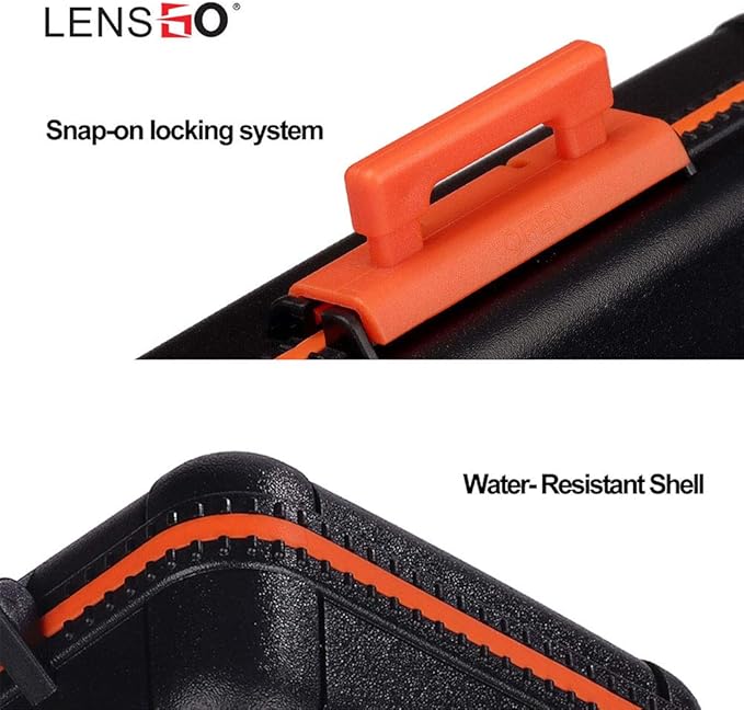 LENSGO Camera Battery Memory Card Case, Memory Card Hard Protector Case Water-Resistant Anti-Shock Compact Camera Battery Card Storage Box