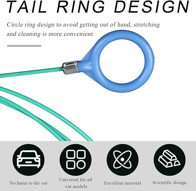 Auto Sunroof Drain Cleaning Tool, 78 Inch Long Pipe Cleaning Brush Windshield Wiper Drain Hole, Flexible Slim Drain Dredging Tool Brush Tube Cleaner for Car Tank Drain Kitchen