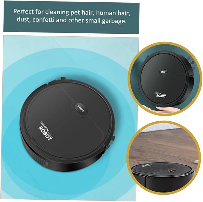 Veemoon Mini Robotic Multifunctional Automatic Sweeping and Mopping for Home HEPA Filter Advanced Navigation for Carpets and Hard Floors