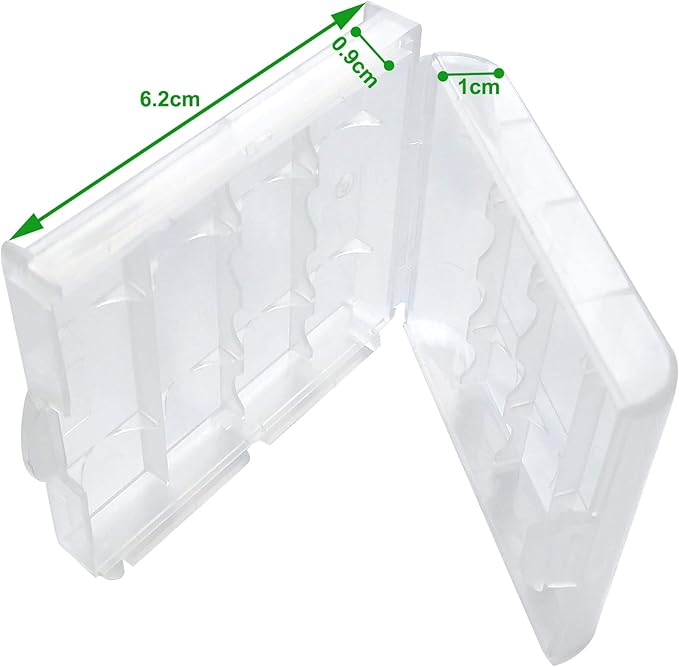 Battery Storage Case for AA/AAA, Battery Holder Box (6Pack Clear)