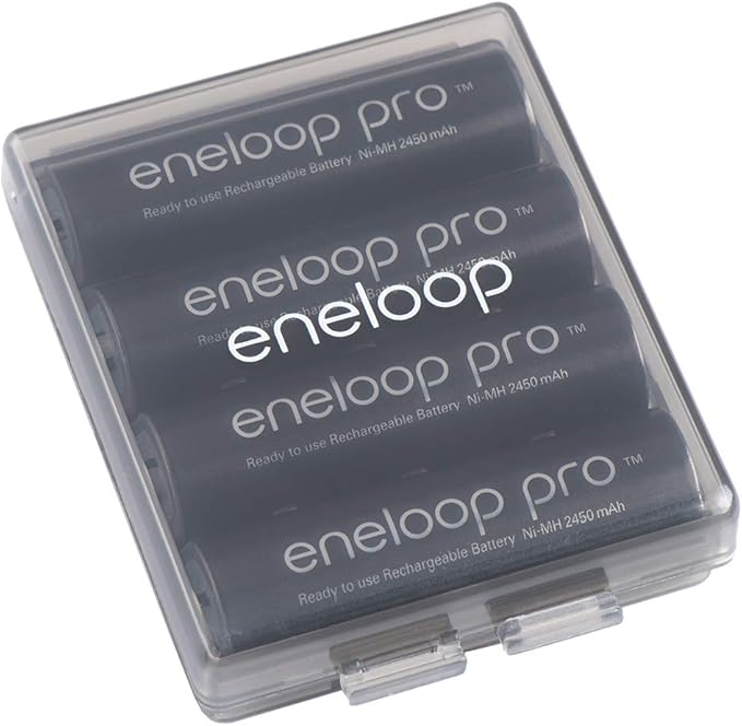 Eneloop Panasonic BQ-CASEK6SA pro Battery Storage Cases with 4AA or 5AAA Battery Capacity, Obsidian Gray (Pack of 6)