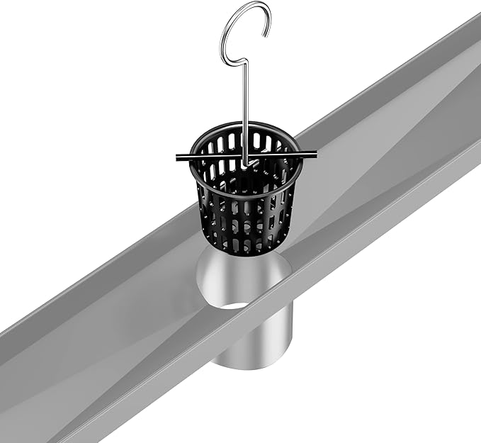 Neodrain Black Hair Catcher Shower Drain Hair and Debris Strainer only for Neodrain Shower Drain,Hair Trap, with Lifting Hook, Black