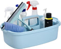 Haundry Large Cleaning Supplies Caddy with Handle, Plastic Storage Bucket Organizer for Cleaning Products, Shower Caddy Basket for Car, Dorm, Bathroom, Garden, Kitchen - Blue