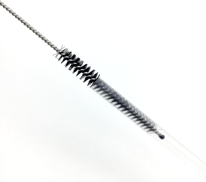 10 Piece Stainless Steel Straw Cleaning Brush Set - Durable Nylon Bristles - Multi-Size for Reusable Straws, Sippy Cups, and Narrow Neck Containers