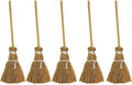 5Pcs Mini Brooms, Witch Straw Brooms, Doll House Dollhouse Accessories Props Miniature Artificial, Mini Furniture Halloween Decoration Accessory for Costume Cosplay Party, Decorations