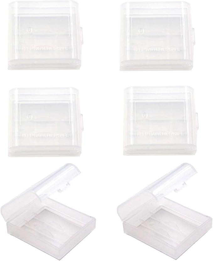 Storage Case, Pack of 6 CR123A/16340 Battery Organizer, Environmental Protection Plastic Material, Portable, 6.0 Count