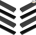Fancat 4 Sets Plastic Sliding Door Track, 1/4" Thick Panels Glass Cabinet Sliding Door Track, PVC Durable Low Noise Window Track, 4 ft Long, Easy Installation