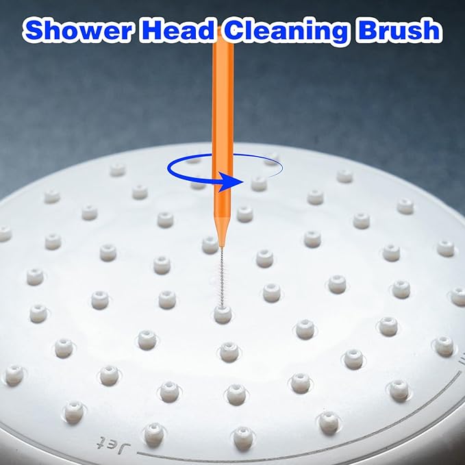 30 PCS Shower Head Cleaner Picks, Multiple Size Hole Cleaning Brush for Shower Head Small Hole, Stainless Steel Holes Anti-Clogging Cleaning Brush for Unchoke Showerhead