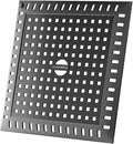 Drain Hair Catcher for Bathroom Sink,4.8" Stainless Steel and Silicone Shower Drain Covers Suitable for Drains and Bathroom Floors (1, Matte Black)