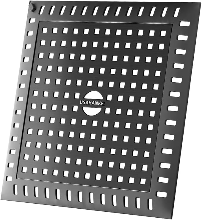 Drain Hair Catcher for Bathroom Sink,4.8" Stainless Steel and Silicone Shower Drain Covers Suitable for Drains and Bathroom Floors (1, Matte Black)