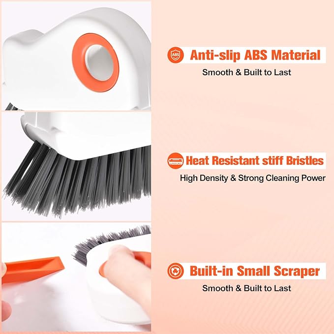 9Pcs Window Track Cleaner Set,Groove Cleaning Brush Tools,Window Sill Gap Track Cleaning Tools,Multifunctional Gap Scrub Brush,Magic Window Track Cleaner for Household Use, Kitchen