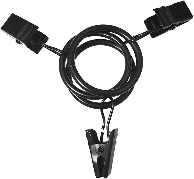 100 Pack Metal Curtain Rings with Clips, Drapery Clips with Rings, Drapes Rings 1 inch Inner Diameter, Fits Diameter 5/8 inch Curtain Rods, Black