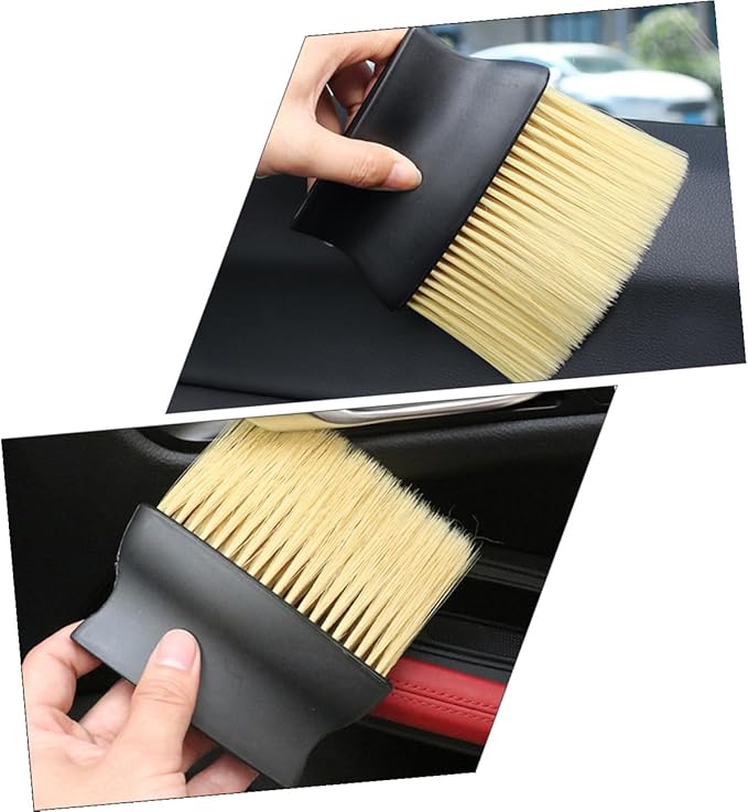 GALPADA Car Air Vent Cleaning Brush, Yellow Soft Bristle Detailing Brush for Auto Interior Dust Removal and Vent Maintenance