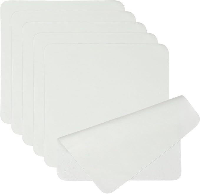 PATIKIL Glasses Cleaning Cloth 7.9" x 7.9", 6 Pcs Microfiber Eyeglasses Cleaner Cloths Soft Suede Wipe Screen for Camera Len Eyeglass Screens Phones Smart Devices, Light Gray