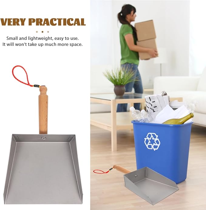 Stainless Steel Mini Dustpan Small Metal Desktop Dust Pan for Kitchen Tabletop Cleaning 8.66X5.51X1.57 Inch Silver