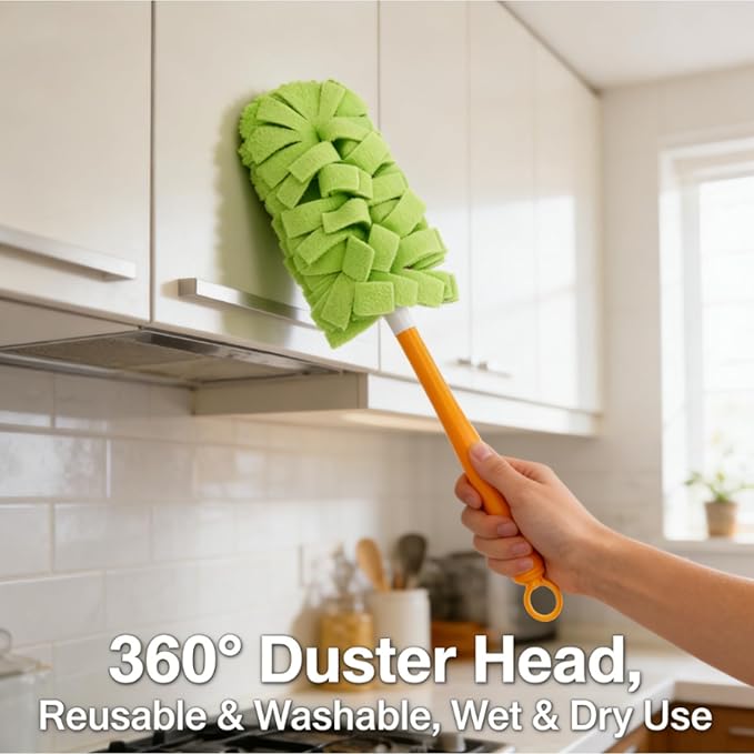 Reusable Chenille Microfiber Dust Duster, 360° Electrostatic Duster Refills, Duster Refills Reusable, Duster Refills Washable for Hand Duster, for Electronics Blinds Furniture Car (5pcs)