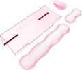 Computer Keyboard Stand Pad with Gel Wrist Rest Keyboard Pad Support with Comfortable Wrist Pad Easy Typing Ergonomic Tilted Acrylic Transparent Keyboard Riser Holder for Desktop Office Home Pink