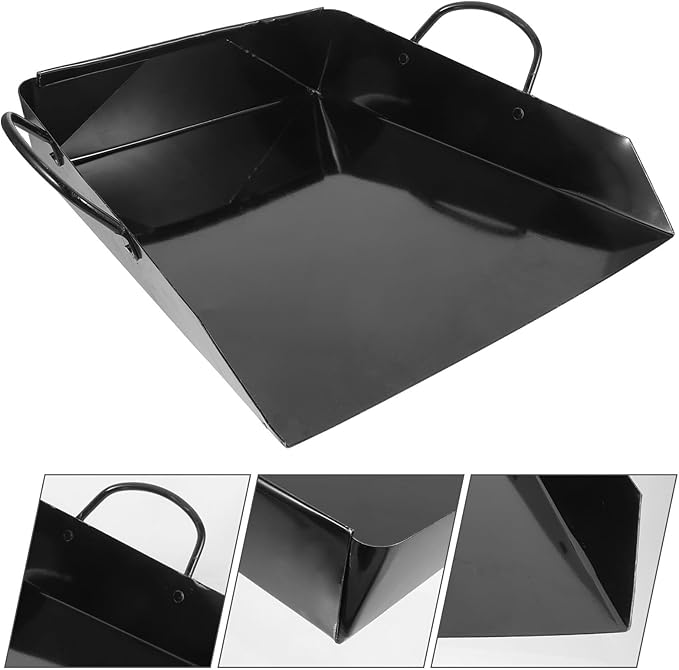 VOSAREA Handheld Dustpan with Handle, Reusable Metal Dust Pan for Household Cleaning, Thickened Small to Large Dustpan for Sand, Garbage, and Workshop Use