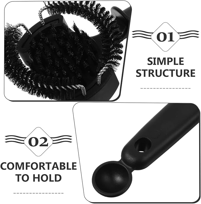 Coffee Machine Cleaning Brush with Detachable Nylon Bristles and Comfortable Handle for Espresso Group Head Maintenance and Machine Cleaning 10.03X2.95X0.78In
