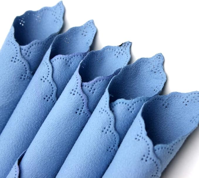 5pcs Microfiber Polishing Cleaning Cloth for Musical Instrument Guitar Piano Violin Sax Clarinet Flute Universal