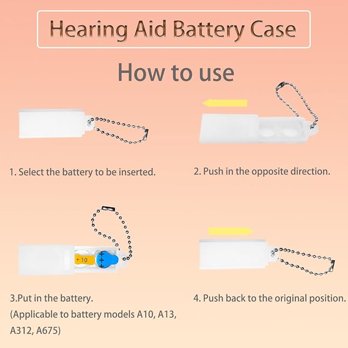 9 Pieces Hearing Aid Case Portable Storage Box with Cleaning Brush Kit Tools and Hearing Aid Battery Case (White)