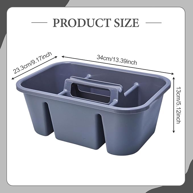 Cleaning Tool Carry Case Tool Collection Lightweight Home Use Compartments Storage, Gray