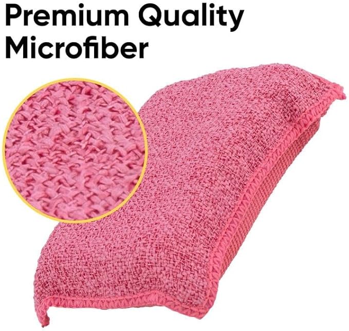 Miracle Microfiber Sponges for Kitchen, Kosher Non-Scratch Sponge Scrubber Heavy Duty Multi-Purpose Cleaning of Dishes, Pots, Pans, and Counter Tops, Machine Washable (6 Pack)