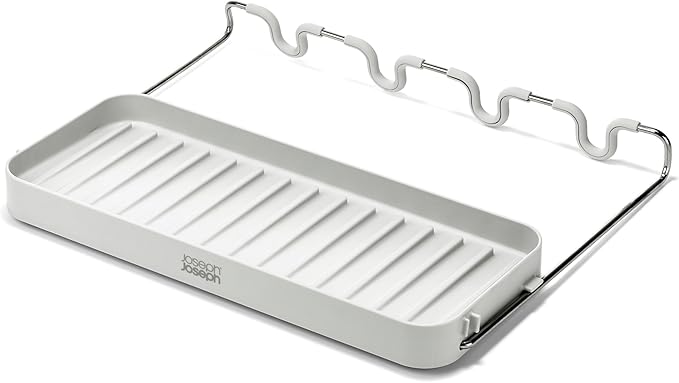Joseph Joseph DrySmart Folding Stemmed Wine Glass Drying Rack, Space-Saving Draining Board Organizer, Made from Recycled Plastic