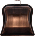 VICASKY Small Handheld Desktop Dustpan in Antique Copper Color, Stainless Steel Reusable Cleaning Shovel with Hook for Home and Office Use