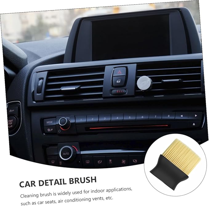 GALPADA Car Air Vent Cleaning Brush, Yellow Soft Bristle Detailing Brush for Auto Interior Dust Removal and Vent Maintenance