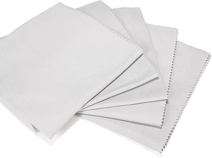 5PCS Gun Cleaning Cloth Rags12 x12 - Gray Gun Cloth Microfiber Towel Lint Free Gun Cloth, Gun Cleaning Wipes Great for All Gun Firearm Cleaning Cleaner Protection,Professional (Grey)