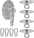 4 Pcs Self Adhesive Ceiling Hook Stainless Steel Pad Eye Hooks Nail-Free Wall Hook for Kitchen Bathroom Living Room Ceiling