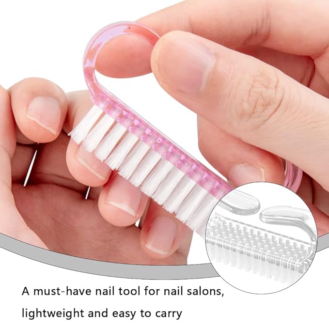 5 Pcs Handle Grip Nail Brush for Cleaning Fingernails, Nail Scrub Brush Fingernail Brush Nail Cleaning Brush with Soft Bristles for Toes and Nails Men Women (S)