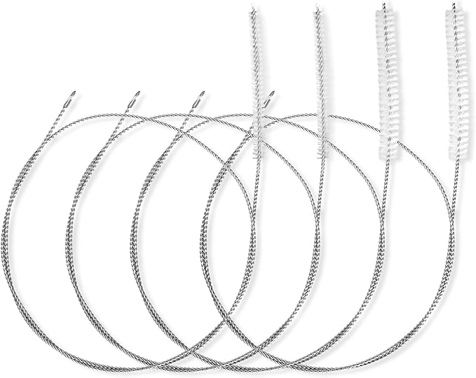 4pcs 39.4 Inches Straw Cleaner Brush Extra Long, Extra Long Pipe Cleaners for Cleaning Straw, Tube, Pipe, Hose, Refrigerator Drain, Laboratory Catheter Brush, White