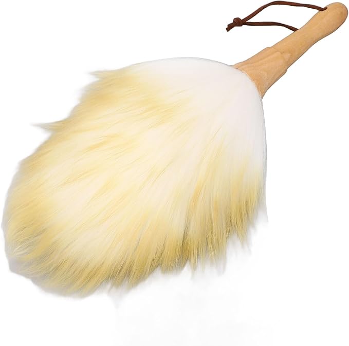 Lambswool Duster, Soft Lambswool Beechwood Multifunctional Cleaning Brush Duster with Wooden Handle for Blinds Piano (Long Handle), RiToEasysportsnti0e3rb8g-12