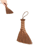Hand Whisk Broom, 5.9in Small Whisk Broom Hand Held Tea Tray Brush for Cleaning Tea Leaves, Small Corn Broom Heavy Duty for Indoor or Outdoor Use