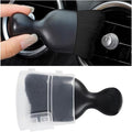 Car Brush, Curved Design Vehicle Interior Detailing Dust Collectors, Dirt Dust Cleaning Tool for Dashboard Air Conditioner Vents Computer, Universal Automotive Accessories (Black)