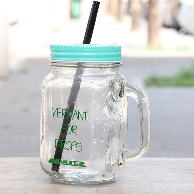 DAKOUFISH 11 Inch Long Black Reusable Plastic Replacement Drinking Straws for 24 oz 32oz 40oz Mason Jar,Tumblers, Set of 12 with Cleaning Brush (11inch, Black)