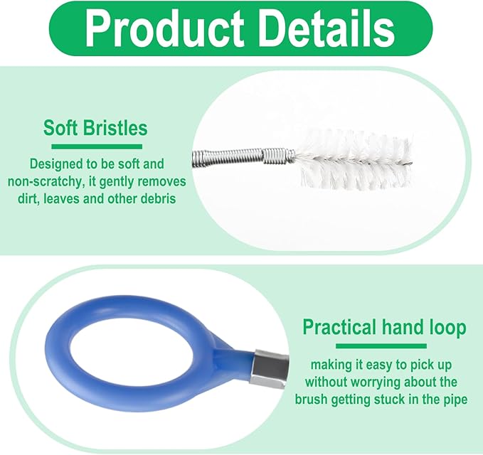 Auto Sunroof Drain Cleaning Tool, 196 Inch Flexible Tube Cleaning Brush, Flexible Drain Brush Extra Long Pipe Cleaners for Car, Car Sunroof Drain Hole Cleaner for Drains, Sewers, Windshields