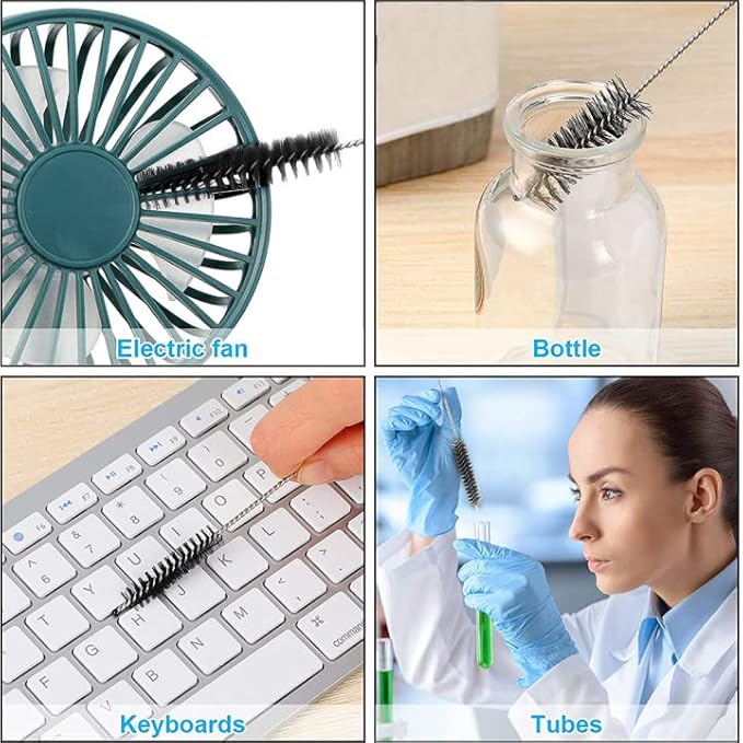 Utoolmart Steel Wire Cleaning Brush, Spiral Power Tube Brush, Steel Wire Tube Brush Cleaning Tool, Tube Bottle Brush, 0.8-inch Diameter 12-inch Length, 10pcs