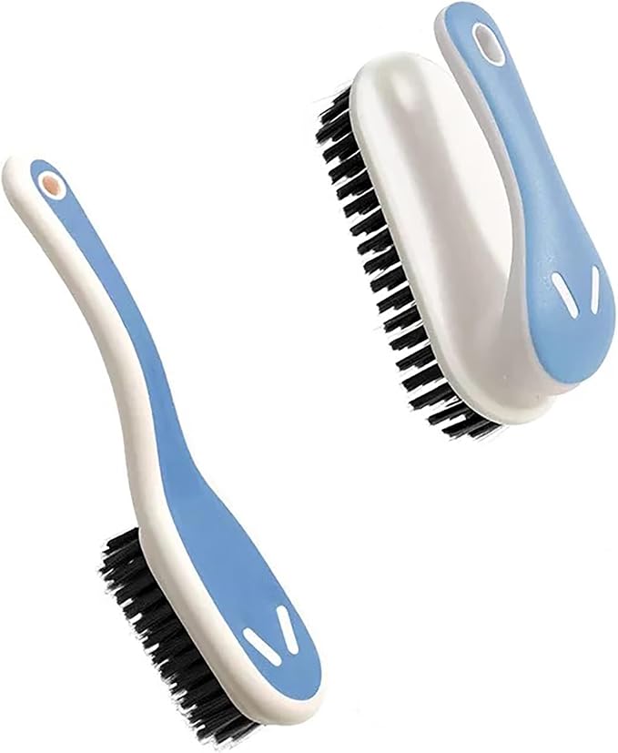 2 Pack Laundry Scrub Brush Cleaning Tool, Stain Remover Brush, Soft Bristle Scrub Cleaning Brush for Clothes, Carpet, Bathroom, Kitchen, Shoes and More (Blue)